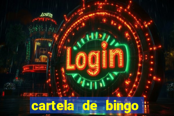 cartela de bingo cha de panela